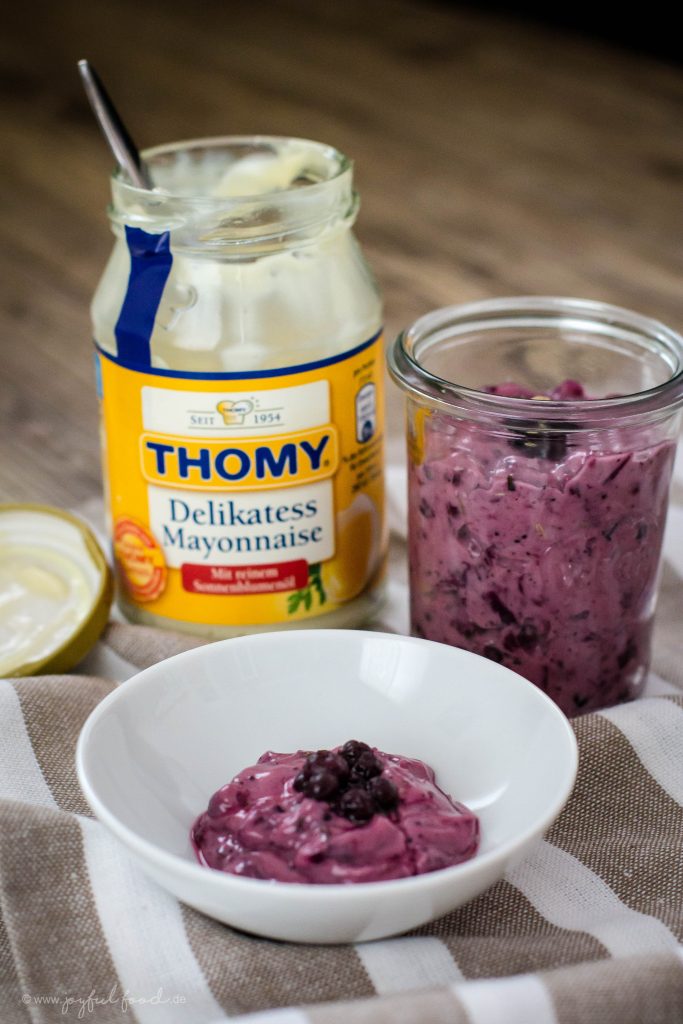 Wintergrillen Blaubeer Mayonnaise