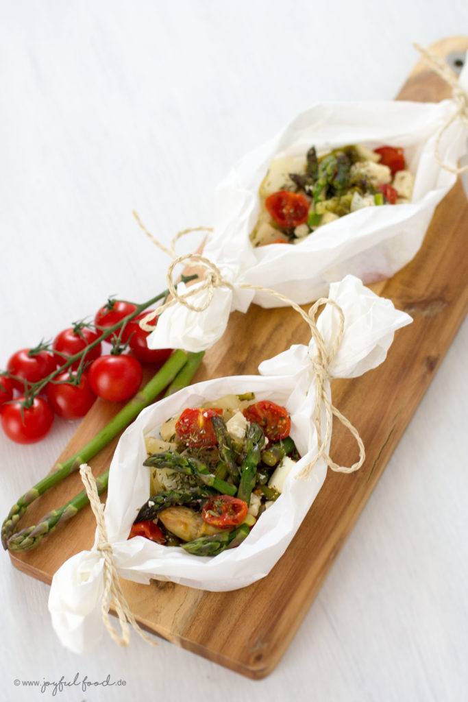 Mediterrane Spargelpäckchen