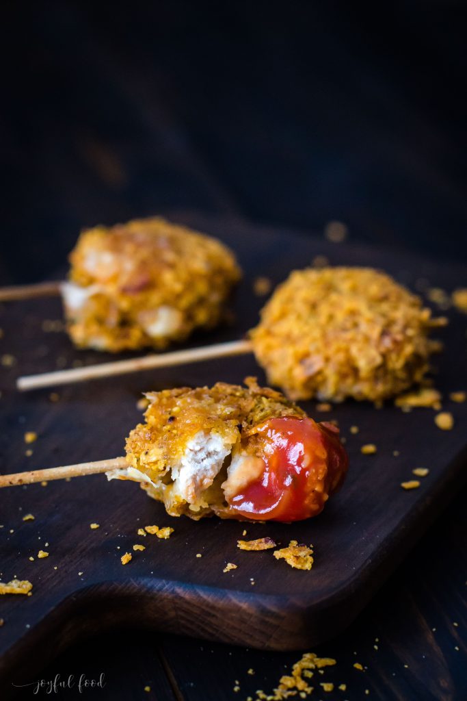 Cheesy Chicken Pops mit Chio Tortillas-3