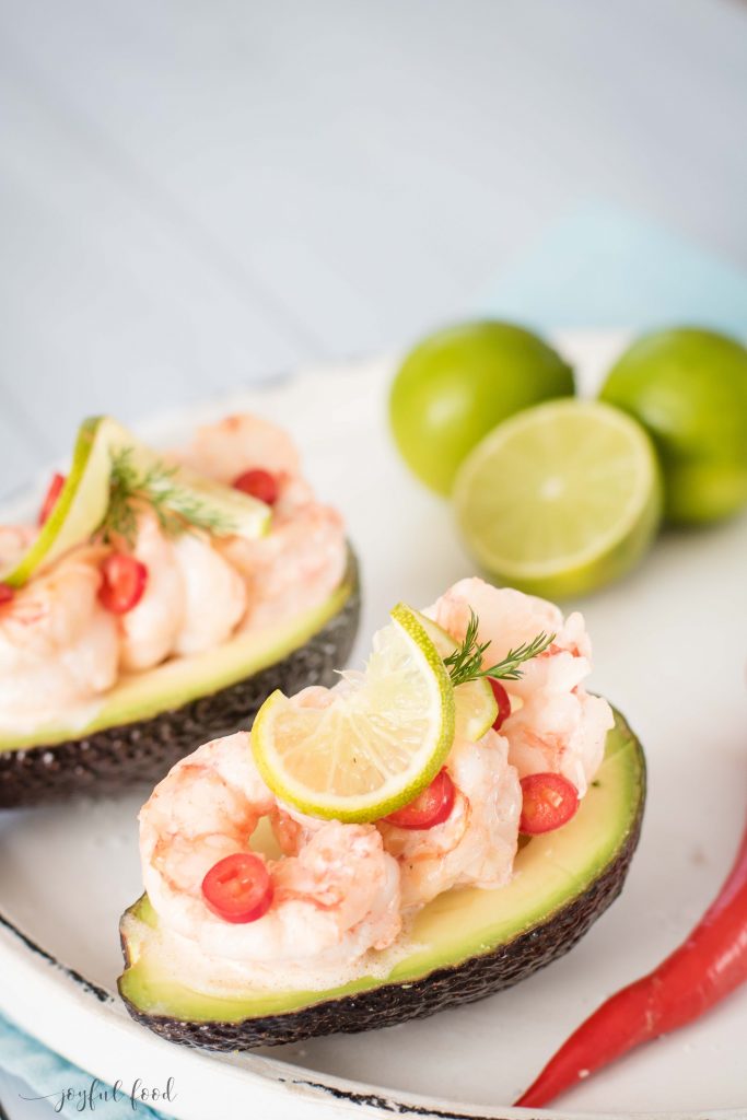 Avocado Garnelen Schiffchen