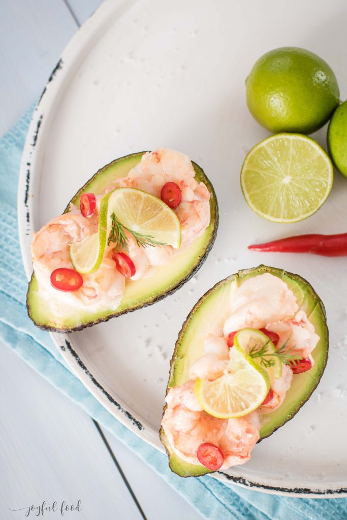 Avocado Garnelen Schiffchen