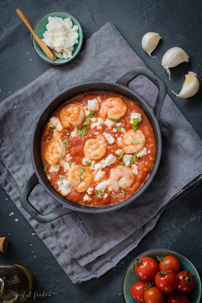 Shrimps Saganaki