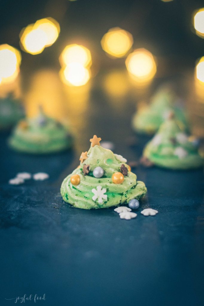 Christbaum Baiser Meringue Plätzchen