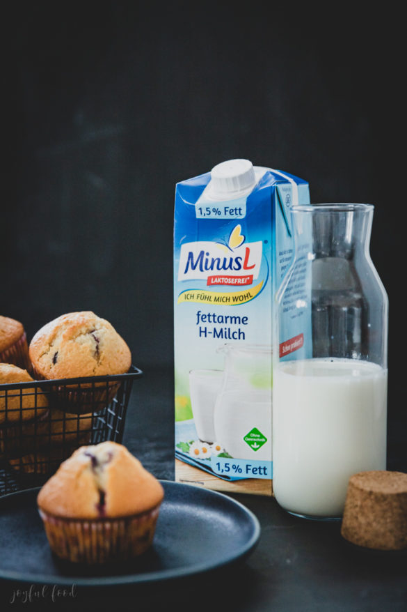 Laktosefreie Muffins Super fluffig mit Blaubeeren und MinusL Joyful Food